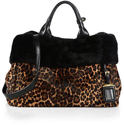 prada cavallino and mink fur garden bag|Prada Cavallino & Mink Fur Garden Bag .